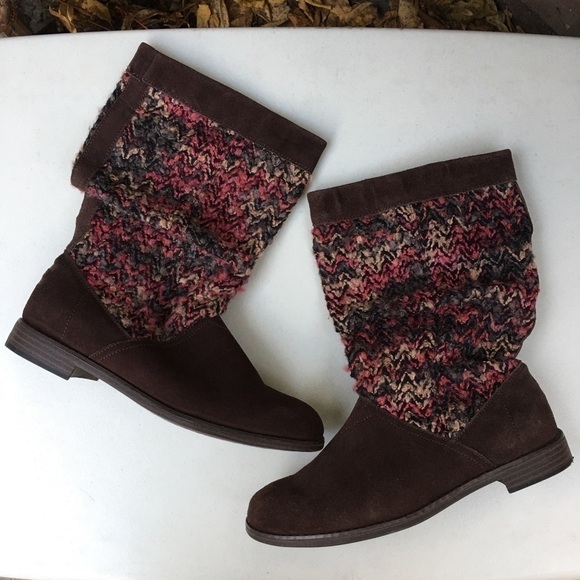 TOMS Serra Suede Sweater Knit Slouch Boots - Picture 2 of 6